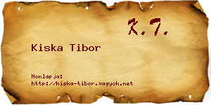 Kiska Tibor névjegykártya